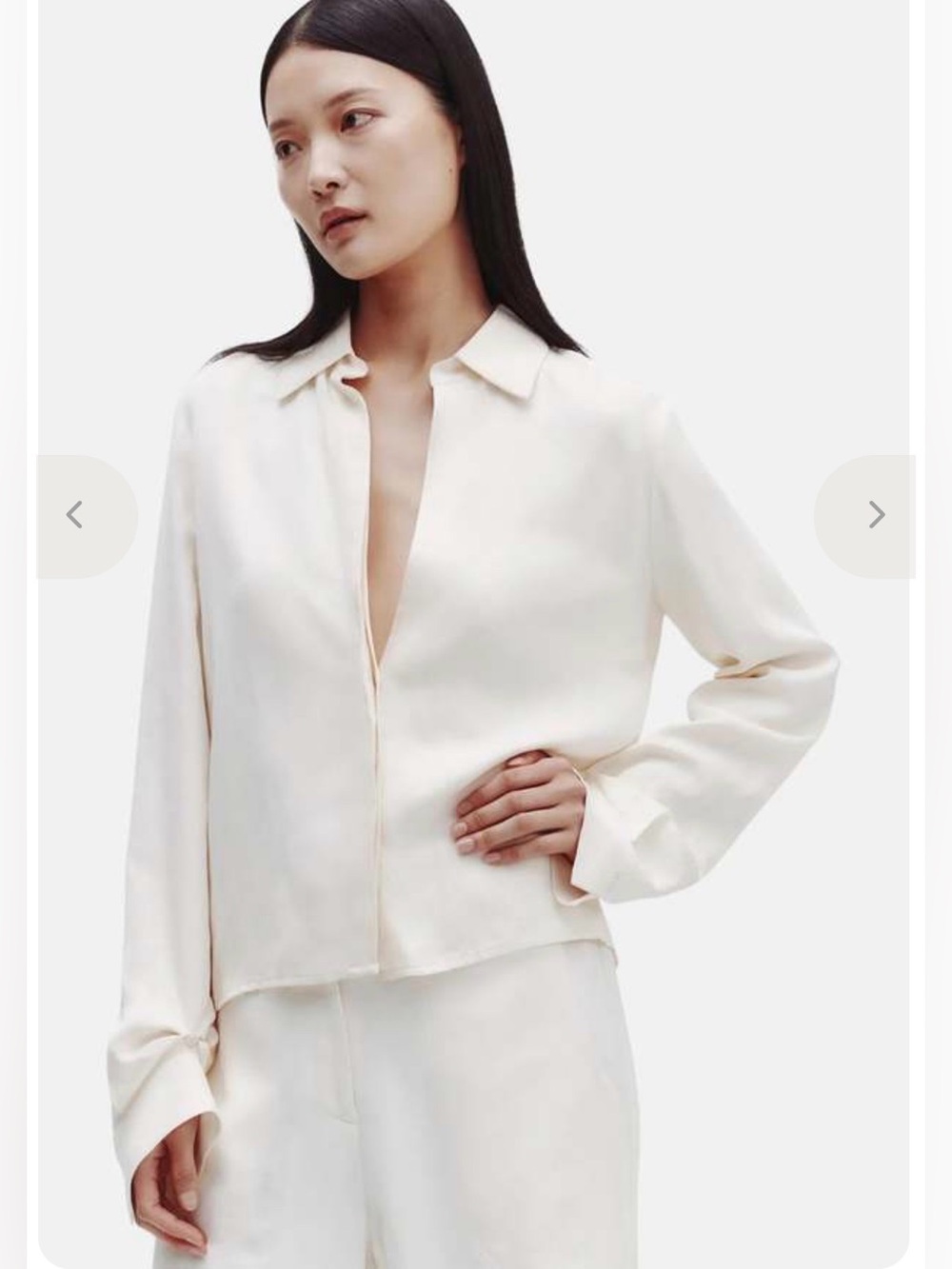 TWP Button Me Up Shirt Bone Viscose Linen Trish Wescoat Pound